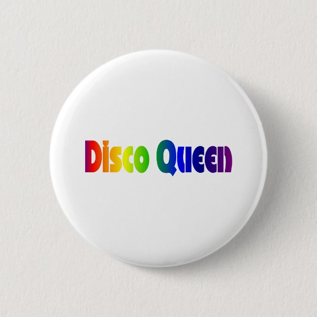 Retro 80's | Disco Queen 80s Pinback Button (Front)