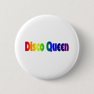 Retro 80's   Disco Queen 80s Pinback Button