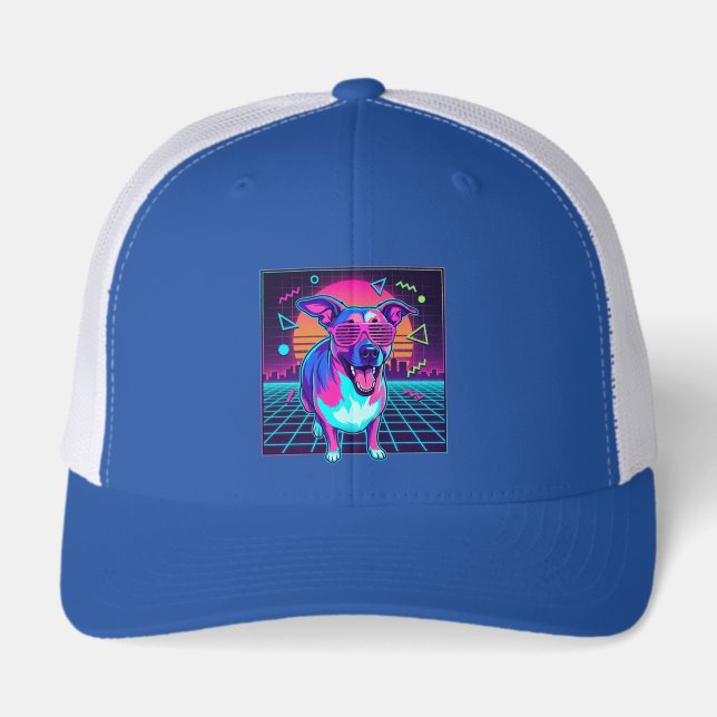retro 80s dog Hat (Front)