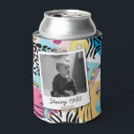 Retro 80s Eighties 40th Birthday Vintage Photo Can Cooler<br><div class="desc">A colorful retro yet modern pop art design featuring 1980's,  1990's inspired illustrations. A retro design perfect for anyone who loves retro themed patterns and art. An ideal design for home decor,  personalized gifts and unique favors.</div>