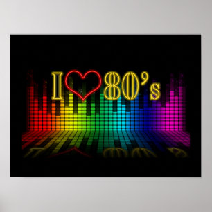 Retro 80's Equalizer Party Poster
