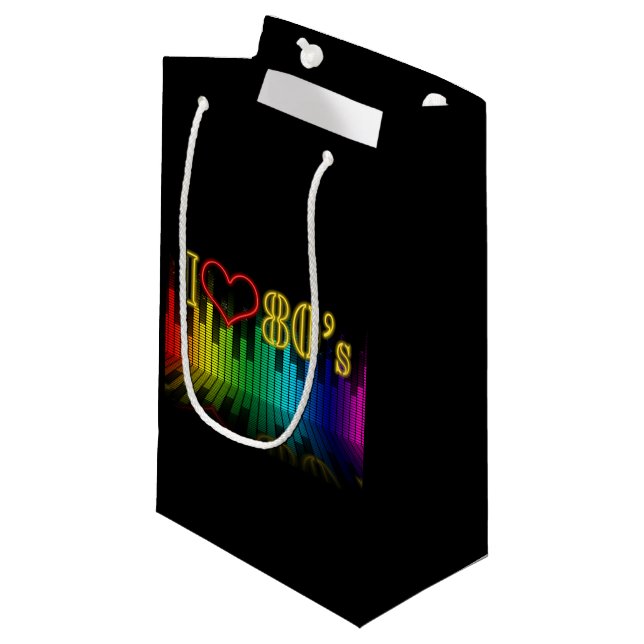 Retro 80's Equalizer Party Small Gift Bag (Front Angled)