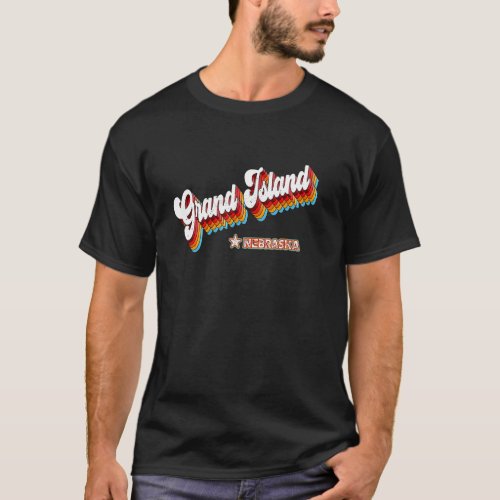 Retro 80s Grand Island Nebraska Ne T_Shirt