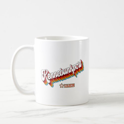 Retro 80s Kennebunkport Maine Me  Coffee Mug