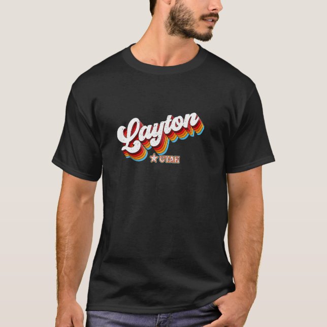 Retro 80s Layton Utah Ut T-Shirt (Front)