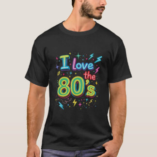 Retro 80's Love T-Shirt Design