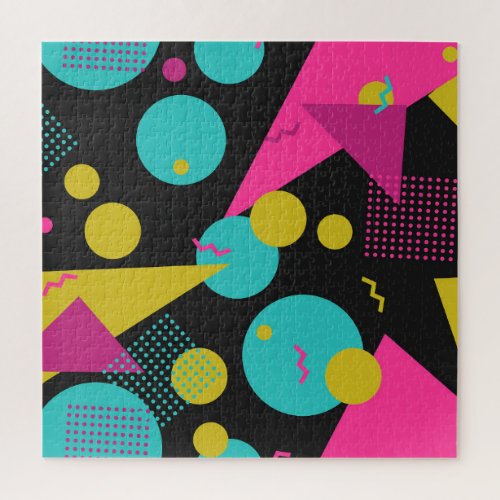 Retro 80s Memphis Geometric Design Jigsaw Puzzle Retro 80s Memphis Geometric Design Jigsaw Puzzle