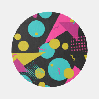 Retro 80s Memphis Geometric Design Rug