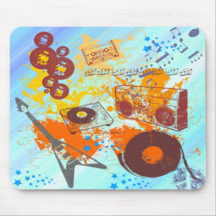 Retro 80's Music Mouse Pad