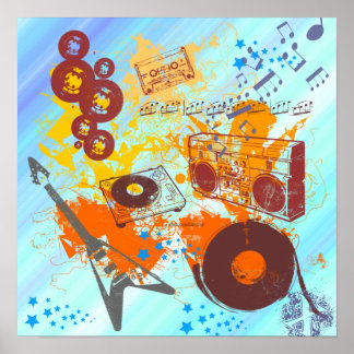 Retro 80's Music Poster