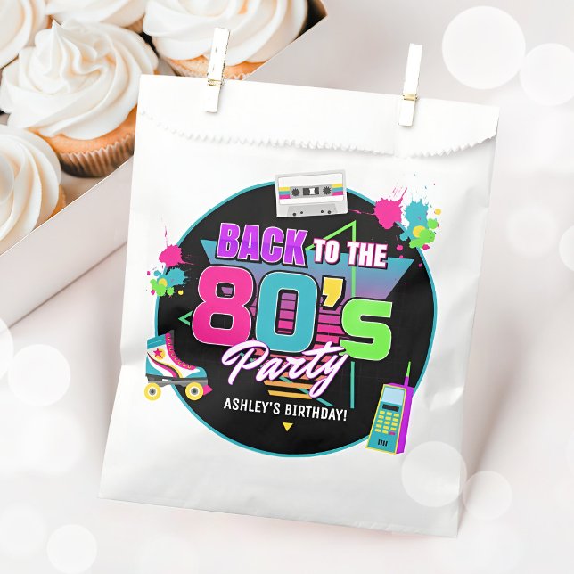 Retro 80's Neon Birthday Party Favor Bag (Creator Uploaded)