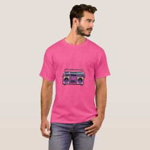 Retro 80s Neon Boombox Design Pop Art Music Love T-Shirt