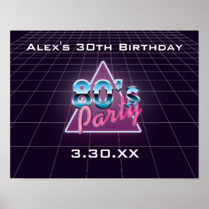 Retro 80's Party Poster