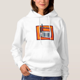 Retro 80s Pop Art Radio Vibrant Vintage Hoodie