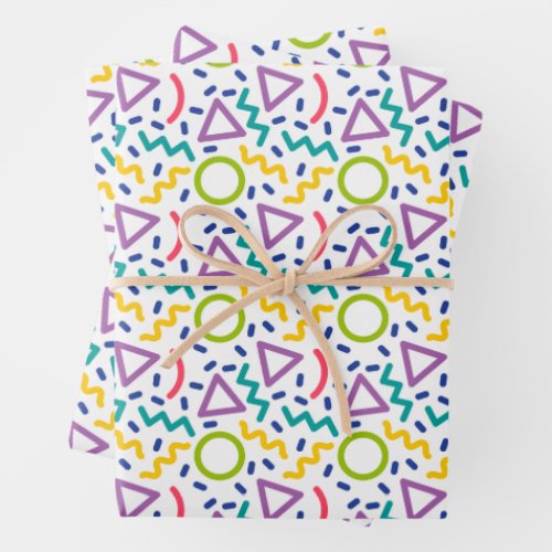 Retro 80s Pop Memphis Pattern Wrapping Paper