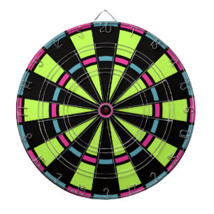 Retro 80s Pop Neon Colors  Dart Board