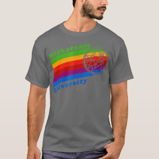 Retro 80s Rainbow Miskatonic University And Symbol T-Shirt