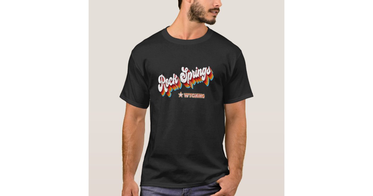 Retro 80s Rock Springs Wyoming Wy T-Shirt