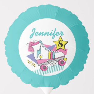 Retro 80's Roller Skate Party Birthday Balloon