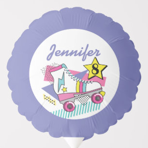 Retro 80's Roller Skate Party Birthday Balloon