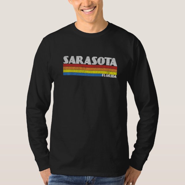 Retro 80s Sarasota Florida FL Souvenir   T-Shirt (Front)