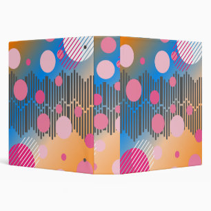 Retro 80s shape illustration  notebook 3 ring binder