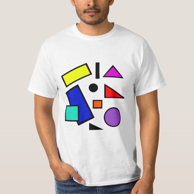 Retro 80s shapes T Shirt (Front)