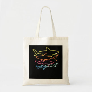 Retro 80s Shark Party Gift Idea Kids Women Men Tote Bag