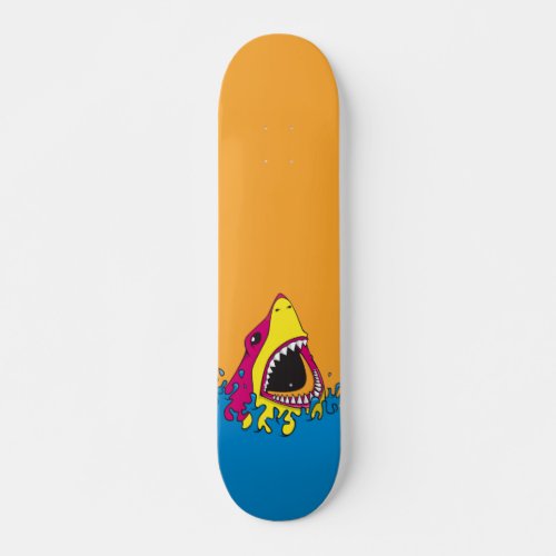 Retro 80s Shark Week Skateboard Deck