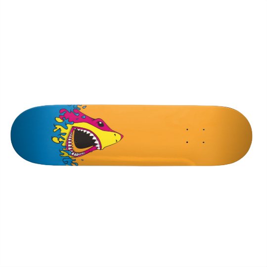 Retro 80's Shark Week Skateboard Deck