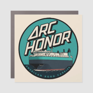 Retro 80's Skate Shop Logo Car Magnet