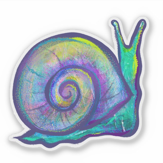 Retro 80s Snail                                    Sticker (Front)