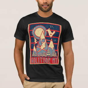Retro 80s Solitude Mountain Ski Adventure T-Shirt