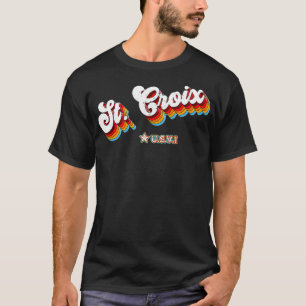 Retro 80s St Croix US Virgin Islands VI  T-Shirt