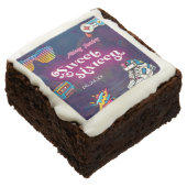 Retro 80's Sweet 16 Birthday Party Brownie (Angled)