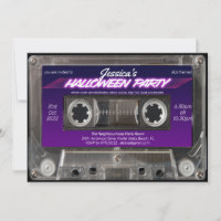 Retro 80s Themed Cassette Mixtape Halloween Party