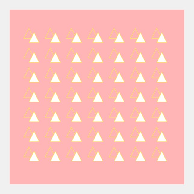 Retro 80's Triangle Design Pink Yellow Geometric Instagram Post