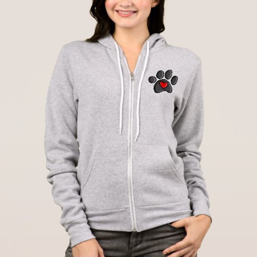 Retro 80s Video Game 8 Bit Pixel Art Dog Paw Hoodie