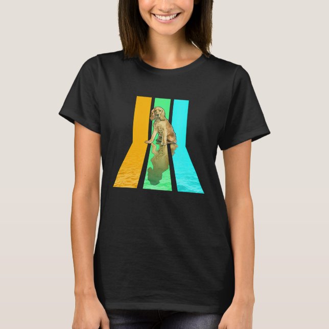 Retro 80s Vintage Style Cocker Spaniel T-Shirt (Front)