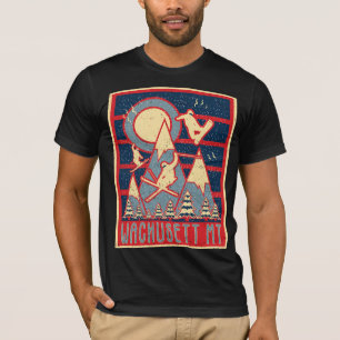 Retro 80s Wachusett Mountain Ski Adventure T-Shirt