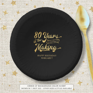 Retro 80th Birthday 80 Years in the Making Lights Paper Bowls