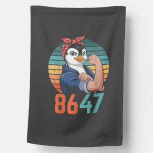 Retro 8647 Is It 2028 Yet Anti Trump Penguin House Flag