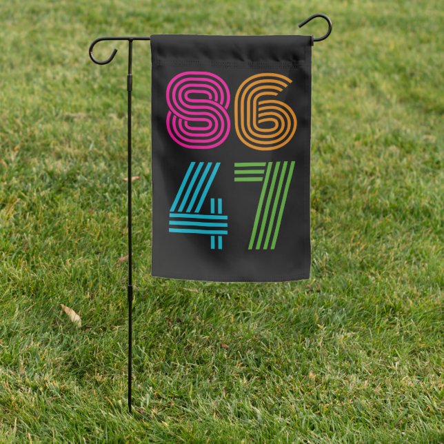 Retro 8647 Subtle Anti Trump Garden Flag (In SItu)