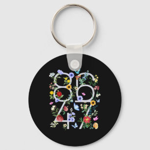 Retro 8647 Subtle Trump 86 47 Floral Boho Style Keychain
