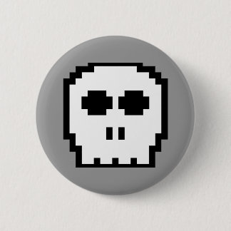 Retro 8-bit Skull Button