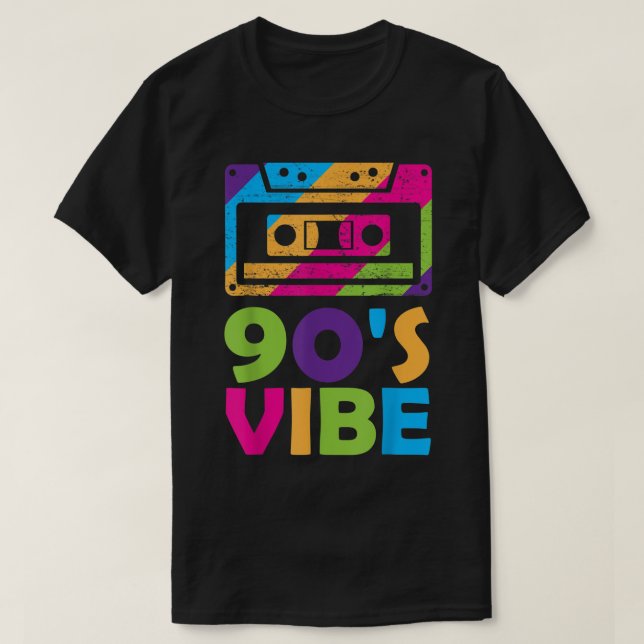 Retro 90’s Vibe Cassette Design T-Shirt (Design Front)