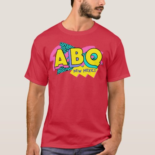 Retro 90s Albuquerque ABQ Rad Memphis Style 90s Vi T_Shirt