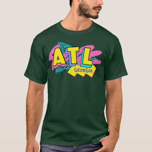 Retro 90s Atlanta ATL Rad Memphis Style 90s Vibes T_Shirt