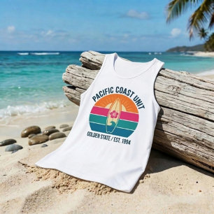 Retro 90s Beach Apparel - Pacific Coast Surf Tank Top