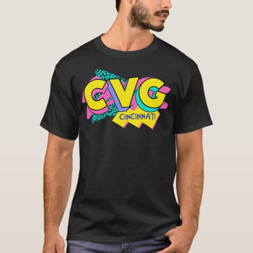 Retro 90s Cincinnati CVG Rad Memphis Style 90s Vib T_Shirt